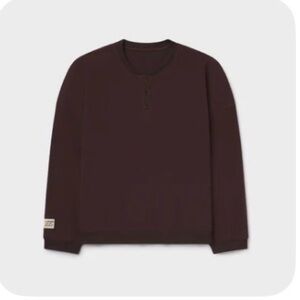 Women's Brown Eleven Eleven set! Henley top and wide leg sweatpants